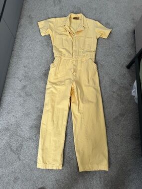 Big Bud Press Yellow Short-Sleeve Jumpsuit